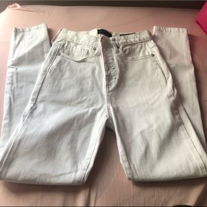 High rise white denim- Worn once!